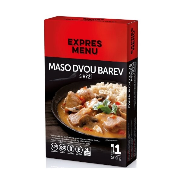 Mäso dvoch farieb s ryžou