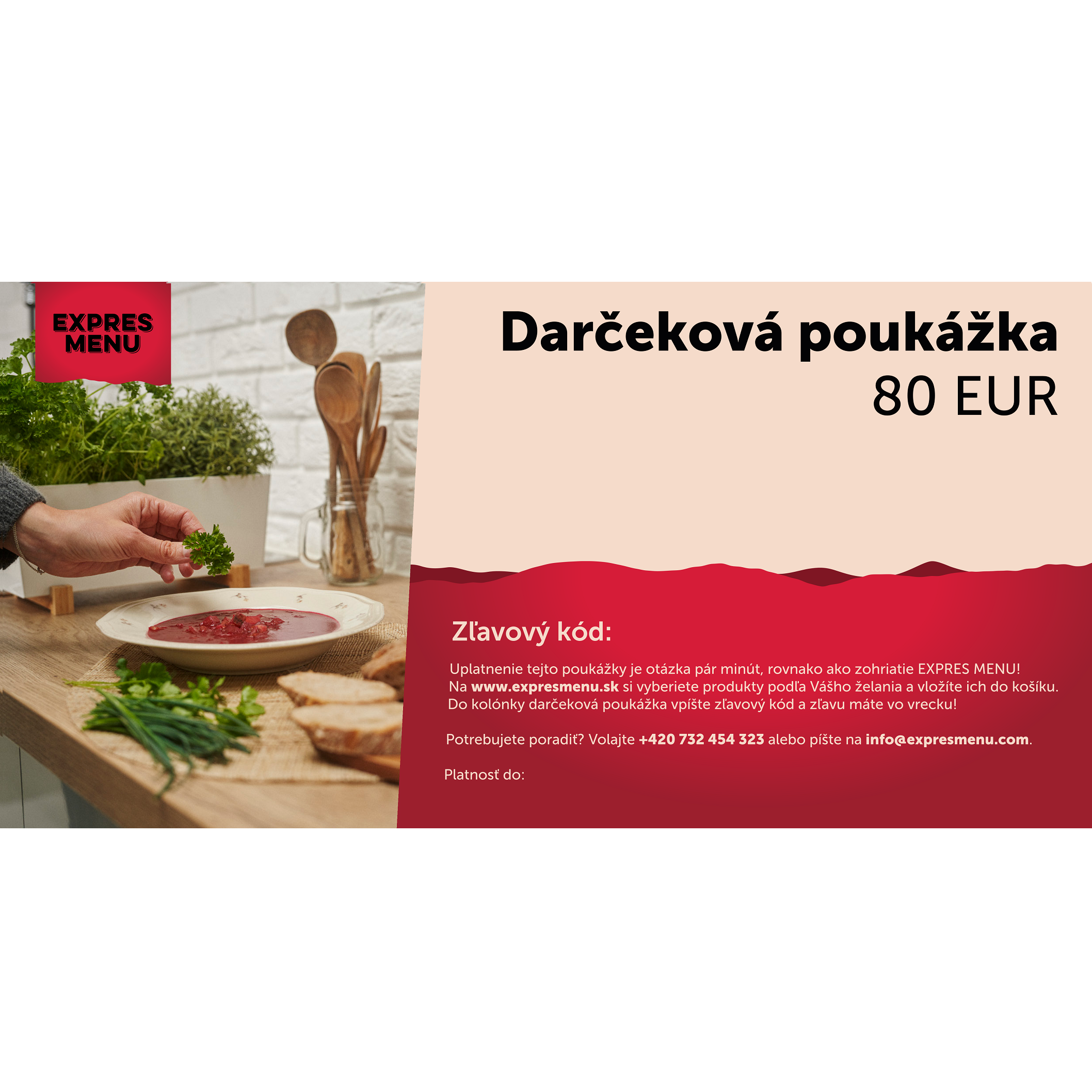 Darčekový e-poukaz 80 €