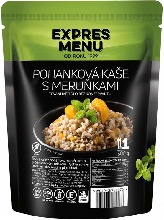 Pohánková kaša s marhuľami