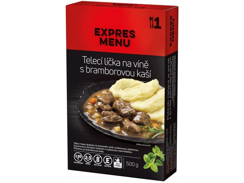 Teľacie líčka na víne so zeminakovou kašou